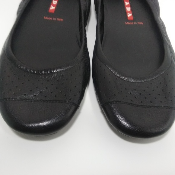 PRADA Sport Black Leather Driving Flats Size 36 6 - Picture 6 of 7